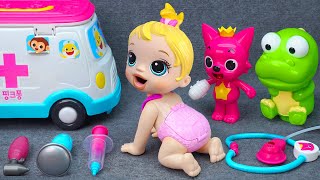 90 Minutes Satisfying Crong Pinkfong Unboxing, Pink Ambulance Toy Set ASMR 😍 Unboxing Galaxy