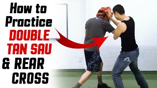 DANGEROUS Wing Chun Techniques - How to Practice Double Tan Sau and Rear Cross