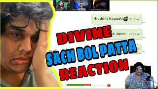 Tanmay Bhat Reacts to DIVINE - Sach Bol Patta | Reaction