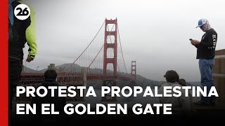 Protesta propalestina bloquea puente Golden Gate en EEUU