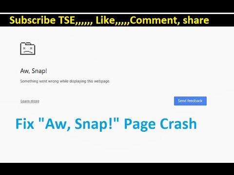 Fix “Aw, Snap” Page crash while playing Facebook videos in chrome – Something went wrong ..