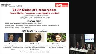 Toby Lanzer - South Sudan at a crossroads: humanitarian response in a changing context