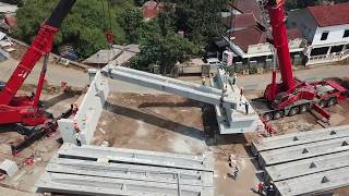 ERECTION PCU GIRDER PROYEK FLY OVER BOGOR || (TIME LAPSE)