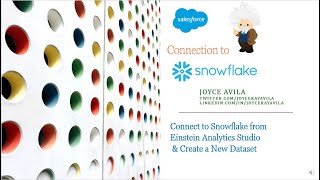 Step-by-step Connecting Salesforce Einstein Analytics to Snowflake