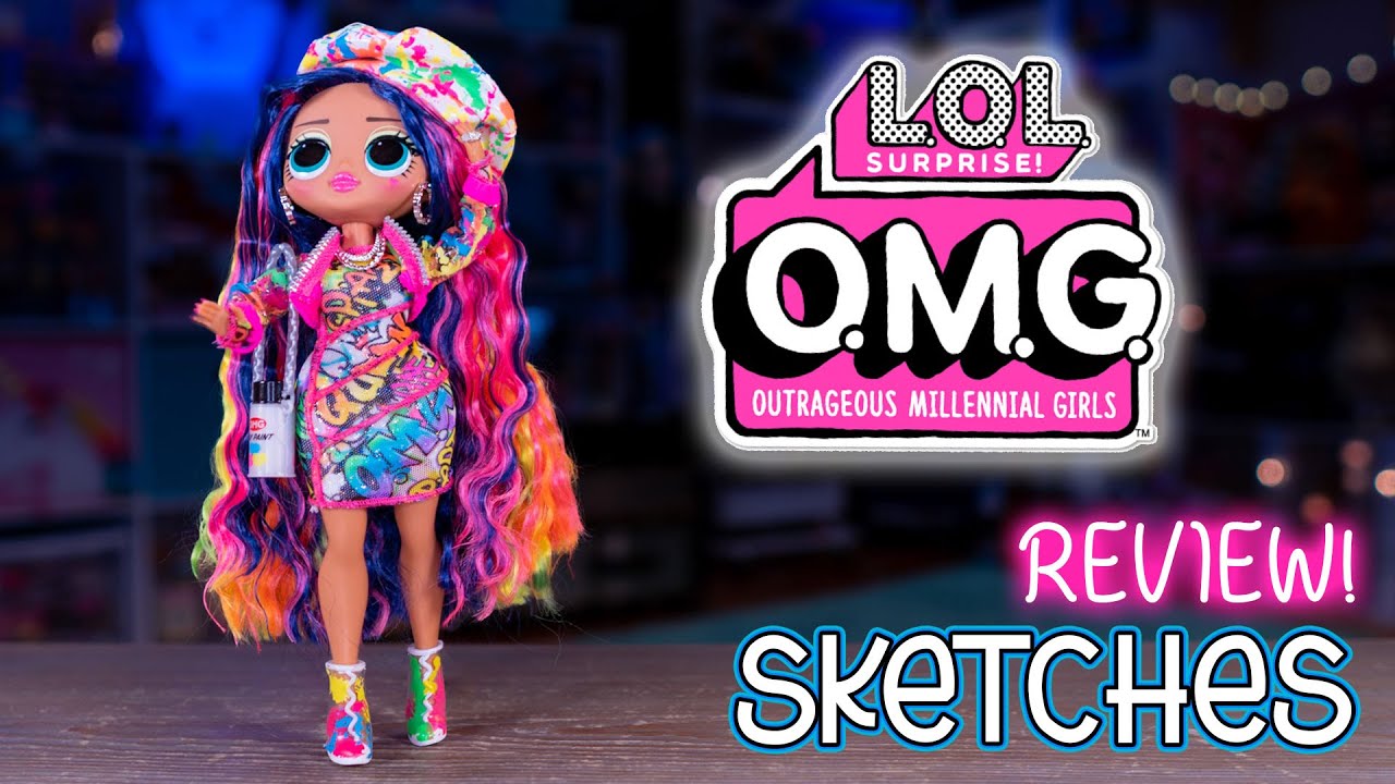 LOL Surprise OMG Sketches Fashion Doll With 20 Surprises Including ...