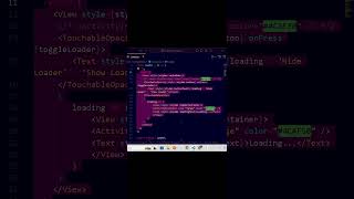 React Native Tutorial : Create a Beautiful Loader with ActivityIndicator | #shorts #short #youtube