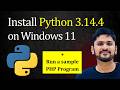 How to install Python 3.14.4 on Windows 11