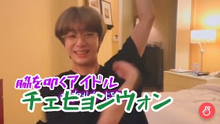 【日本語字幕】ヒョンウォン　脇を叩くVエプ　monsta x