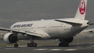 ITAMI 伊丹 32L / ANA777-281  JAL 777-346 離陸 管制交信 TWR 118.100