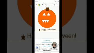 "Happy Halloween 🎃 Pumpkin" [Python] code project by WASP