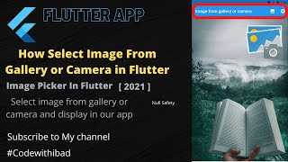 How select image from gallery or camera in flutter || imagePicker in flutter || Flutter Packages