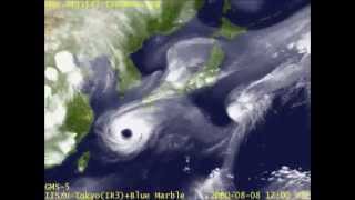 Typhoon Jelawat (2000) 台風 ジェラワットの気象衛星画像