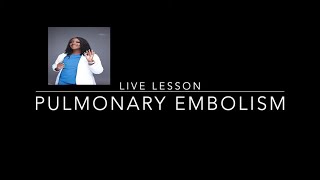 Pulmonary Embolism In Nursing