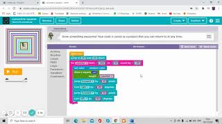 MAKING CONCENTRIC SQUARES WITH CODING