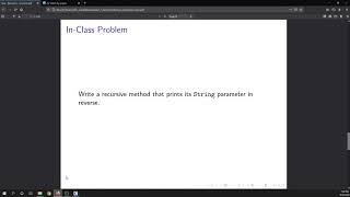 Programming Example: Recursion, Print String in Reverse