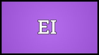 EI Meaning