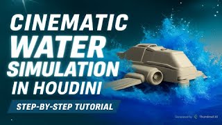 💧 Cinematic Water Simulation in Houdini | Step-by-Step Tutorial 🌊