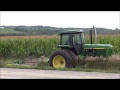 Bush Hogging with John Deere MX15 mower and John Deere 4455