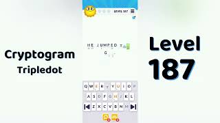 Cryptogram Tripledo Level 187 Solutions 🧩 | Logic Puzzle Game | Mini Boss