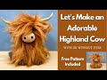 Let's Make an Adorable Highland Cow/Highland Cow Gnome Pet/Cute Animal/Not a Toy