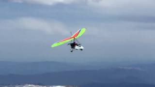 Дельталет над горами Кавказа.  Motor-hang gliderover the Caucasus mountains