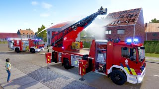 Emergency Call 112 - Belgian Water Tanker & Ladder Fire Truck Responding!