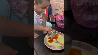 Bread Egg breakfast 😋#food #babygirl #kidsvideo #youtubeshortsviral