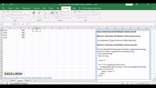 How to Rank Data with Multiple Criteria in Excel