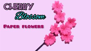 How to make paper flowers |easy cherry blossom paper flowers|Diy paper flowers