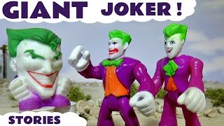 Giant Joker vs Superheroes Batman & Superman with Thomas and Friends Family Fun Toys