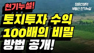 토지 투자 100배의 비밀!