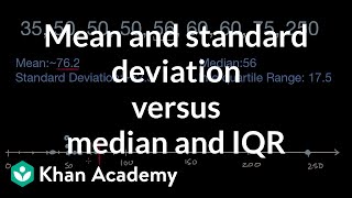 Mean and standard deviation versus median and IQR | AP Statistics | Khan Academy