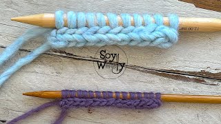 Cómo tejer un cordón (i-cord) y cómo montar los puntos en forma de cordón - Soy Woolly