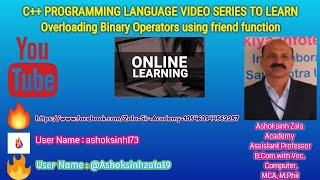 Binary Operator Overloading Using Friend Function in C++ Programming Language