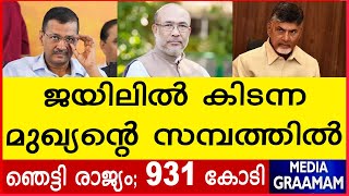 ജയിലില്‍ കിടന്ന മുഖ്യന്റെ സമ്പത്തില്‍  ഞെട്ടി രാജ്യം; 931 കോടി