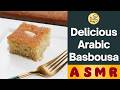 Classic Arabic Basbousa Sweet Semolina Recipe | Middle Eastern Semolina Cake | Baba Food ASMR