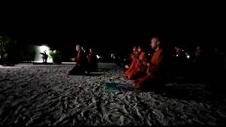 Meditasi Pagi para Bhiksu Monks Peserta THUDONG berjalan kaki di THAILAND 🇨🇷 ke INDONESIA 🇮🇩