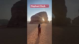 Elephant Rock🐘 #alula #alulamoments #elephantrock #saudiarabia #saudi #travelvlog #travel