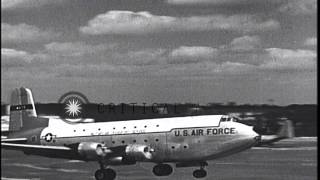 C-124 airplane flight during Cuban Crisis HD Stock Footage