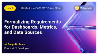 Formalizing Requirements for Dashboards, Metrics and Data Sources