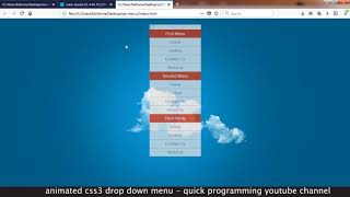 Web Design - Make an awesome animated drop down menu with pure CSS3 and HTML - Tutorial