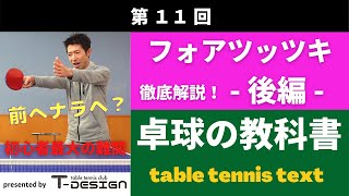 卓球の教科書 第11回 徹底解説！ フォアツッツキ（後編）全字幕入り