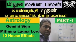 மிதுன லக்னம் | லக்கினாதிபதி புதன் 12 பாவகங்களில் நின்ற பலன்கள்  | Mithuna Lagna Adhipathi  | Part-1