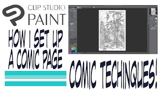 Introduction into inking in Clip Studio Paint and How I set up my pages for INSANE COMIC INKS!