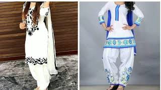 White Punjabi Suits #Latest White Punjabi Suit Designs #Beautiful white punajbi suit designs 2018