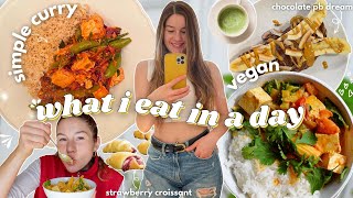 what I eat in a day! | full simple vegan recipes👩🏻‍🍳✨