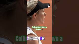 Collins SHUTS DOWN a heckler in Madrid 👀 #daniellecollins #tennis