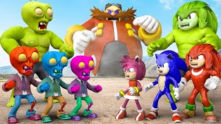 Plants vs Zombies 2 | Evolution Of Family Hulk Zombie VS Evolution Of Bad Guy SONIC | 3D Animation