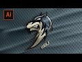 WOLF MASCOT LOGO DESIGN |  ESPORTS SPORTS MASCOT LOGO DESIGN | Adobe Illustrator