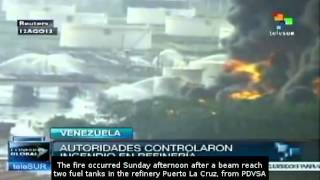 Firefighters extinguish fire at Venezuela refinery